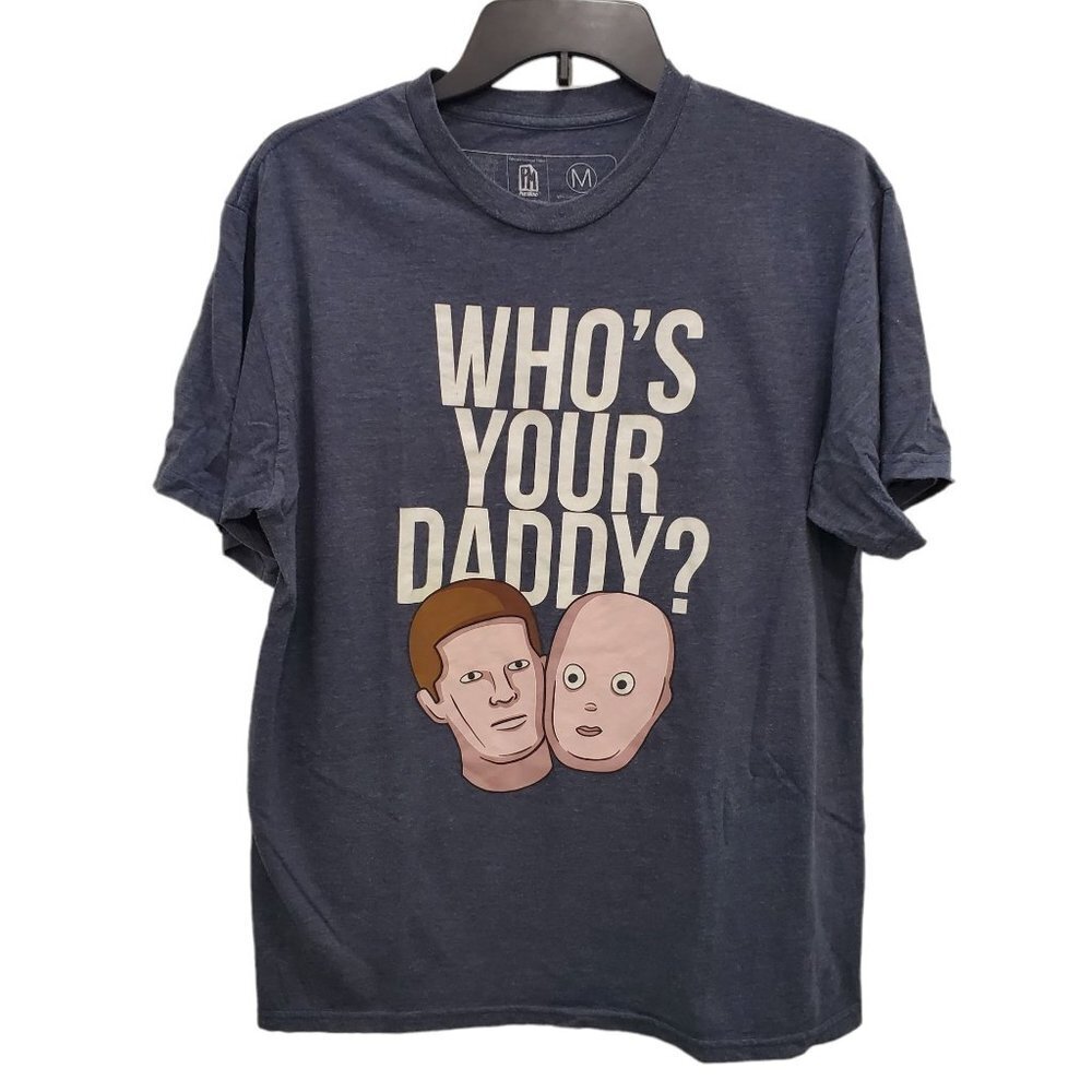 PhatMojo Blue Who's‎ Your Daddy Video Game Meme Graphic Tee T-shirt Men's Size M